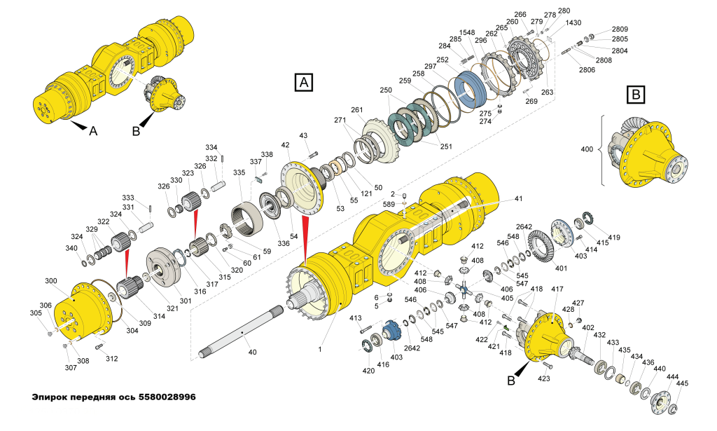 Эпирок передняя ось 5580028996 – надёжный компонент для тяжелой техники